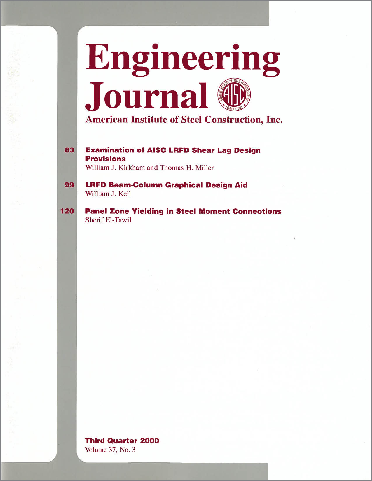 Engineering Journal cover image