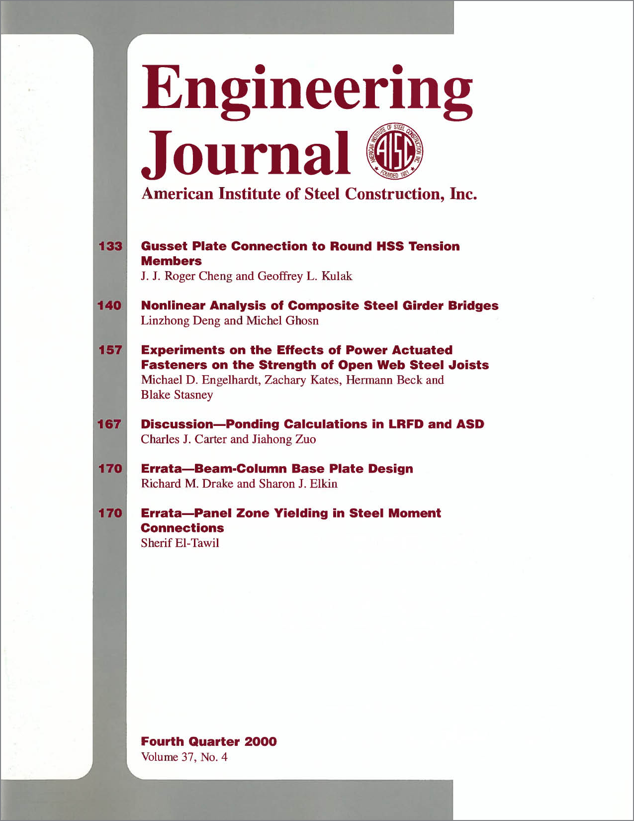 Engineering Journal cover image