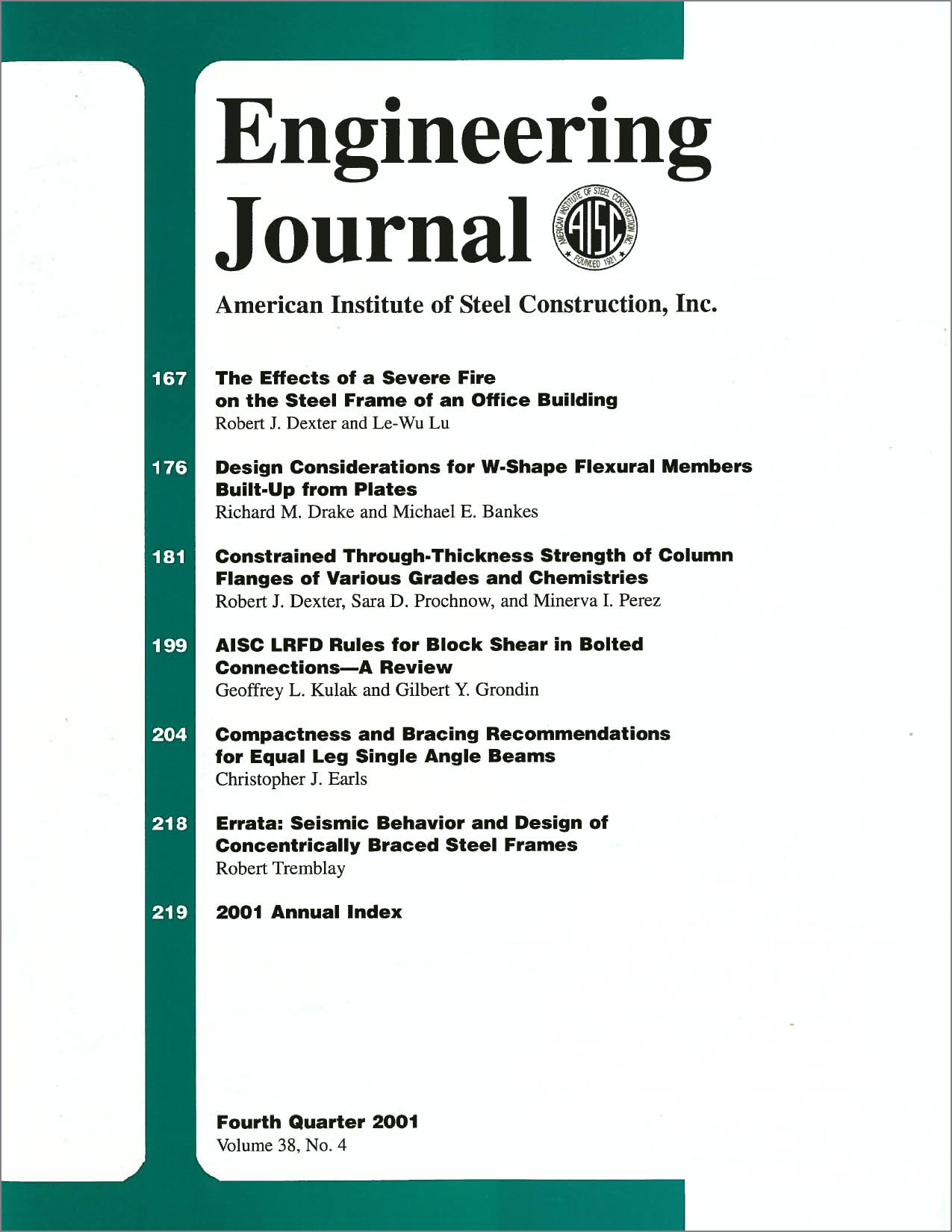 Engineering Journal cover image