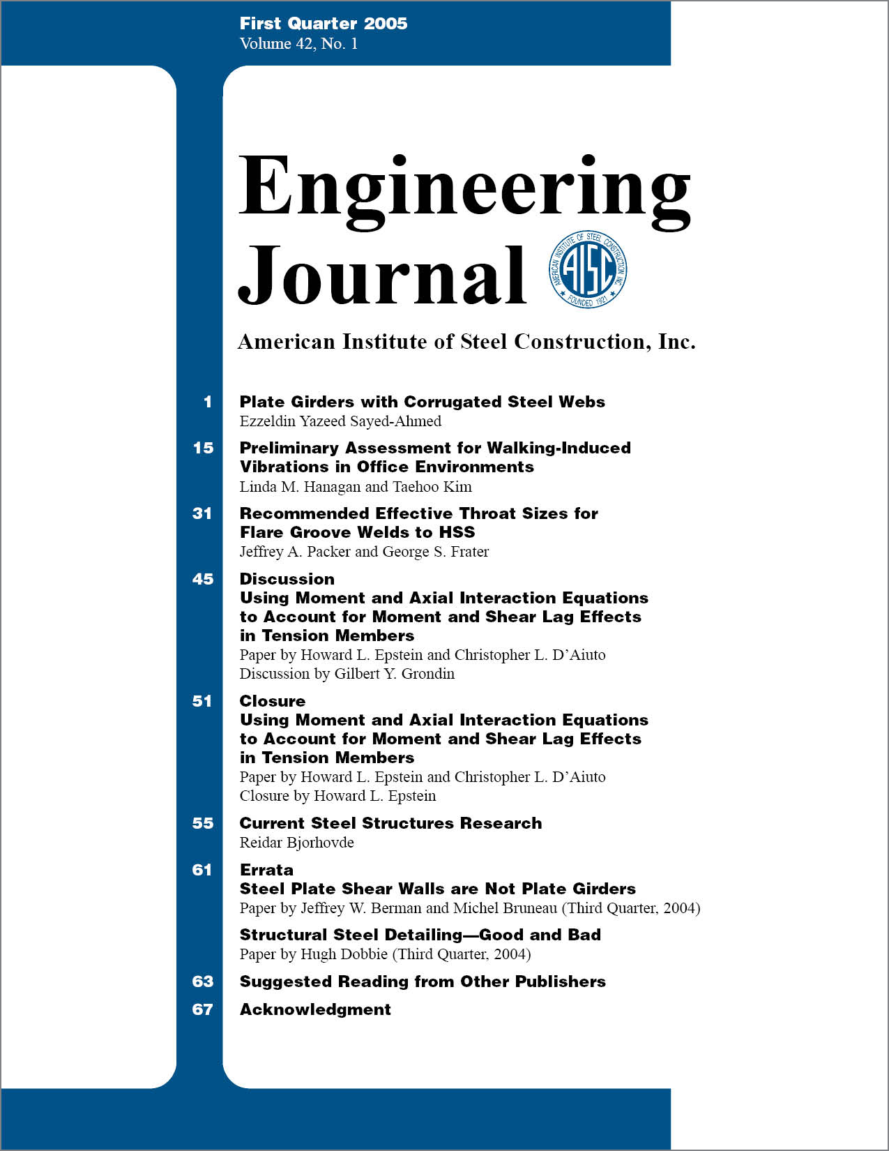 Engineering Journal cover image