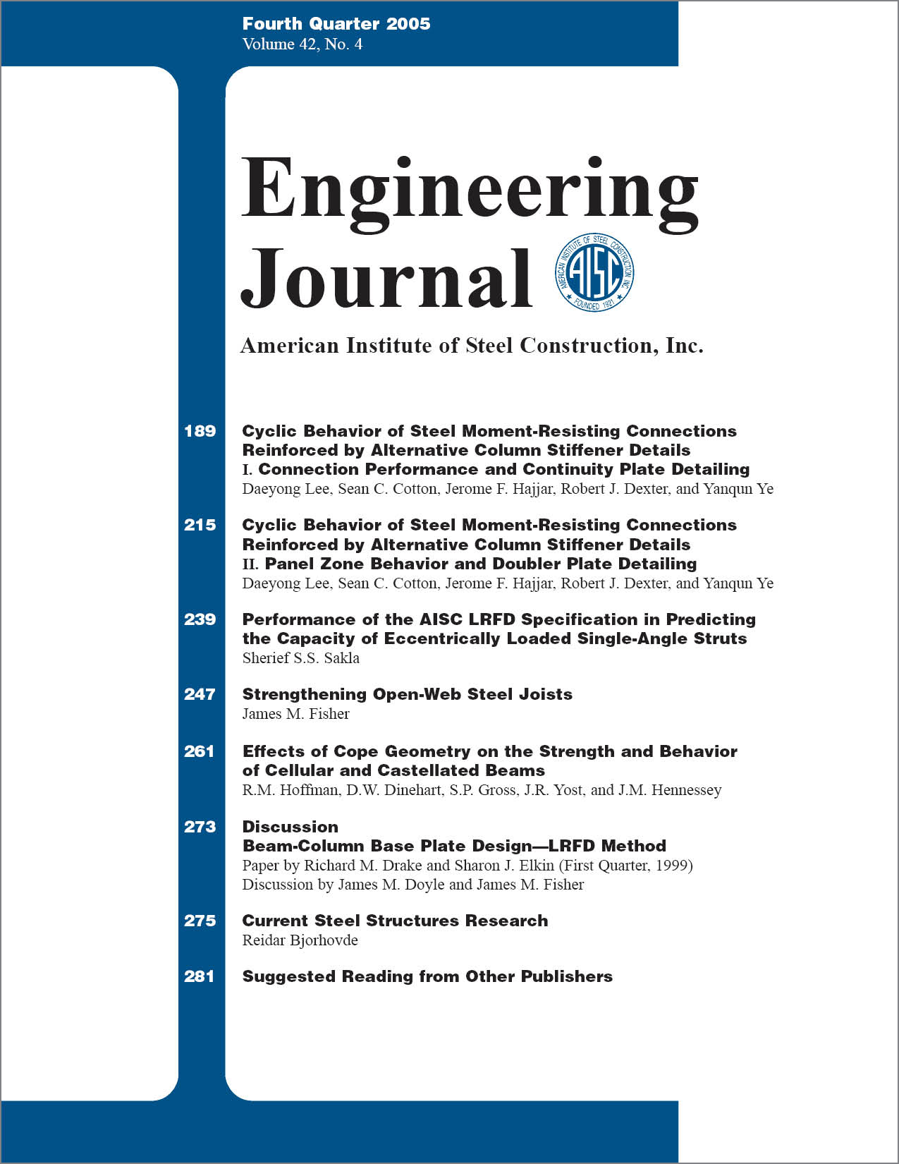 Engineering Journal cover image