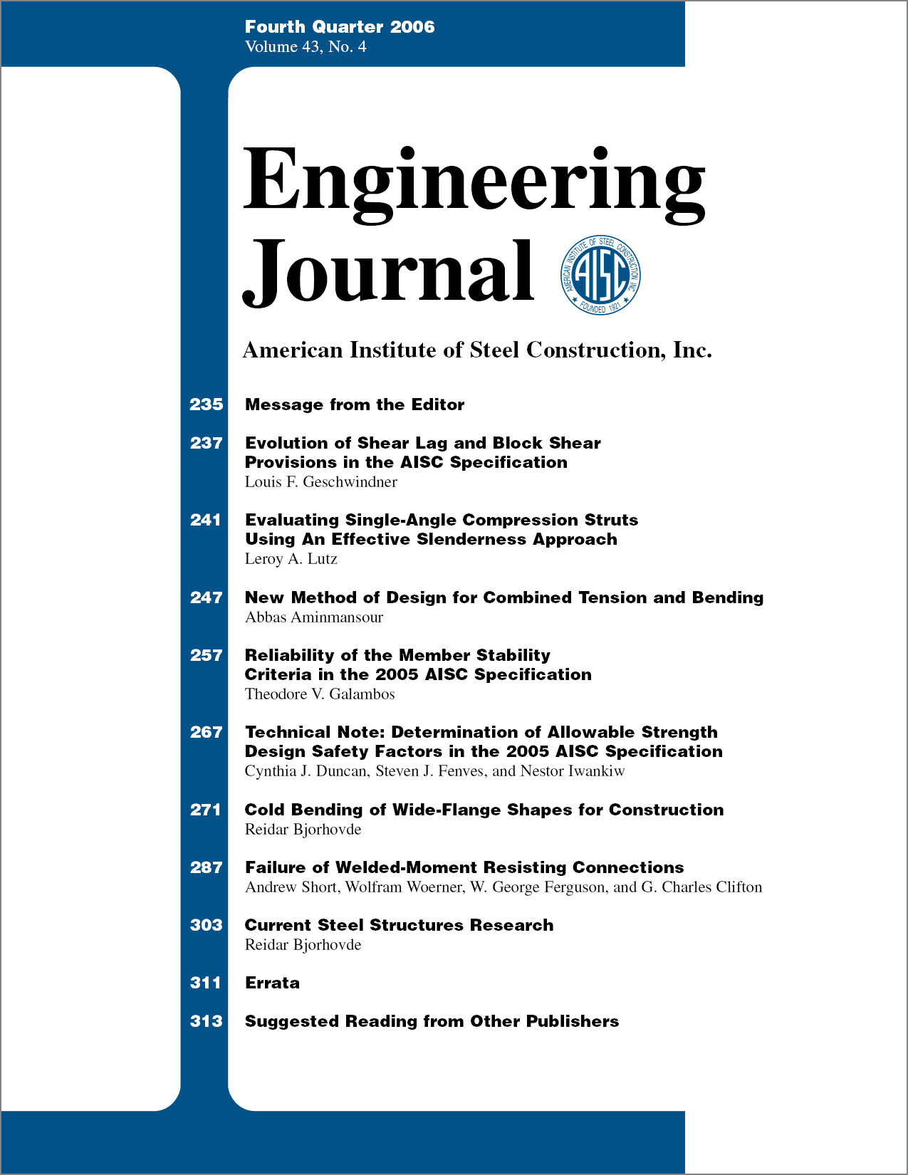 Engineering Journal cover image