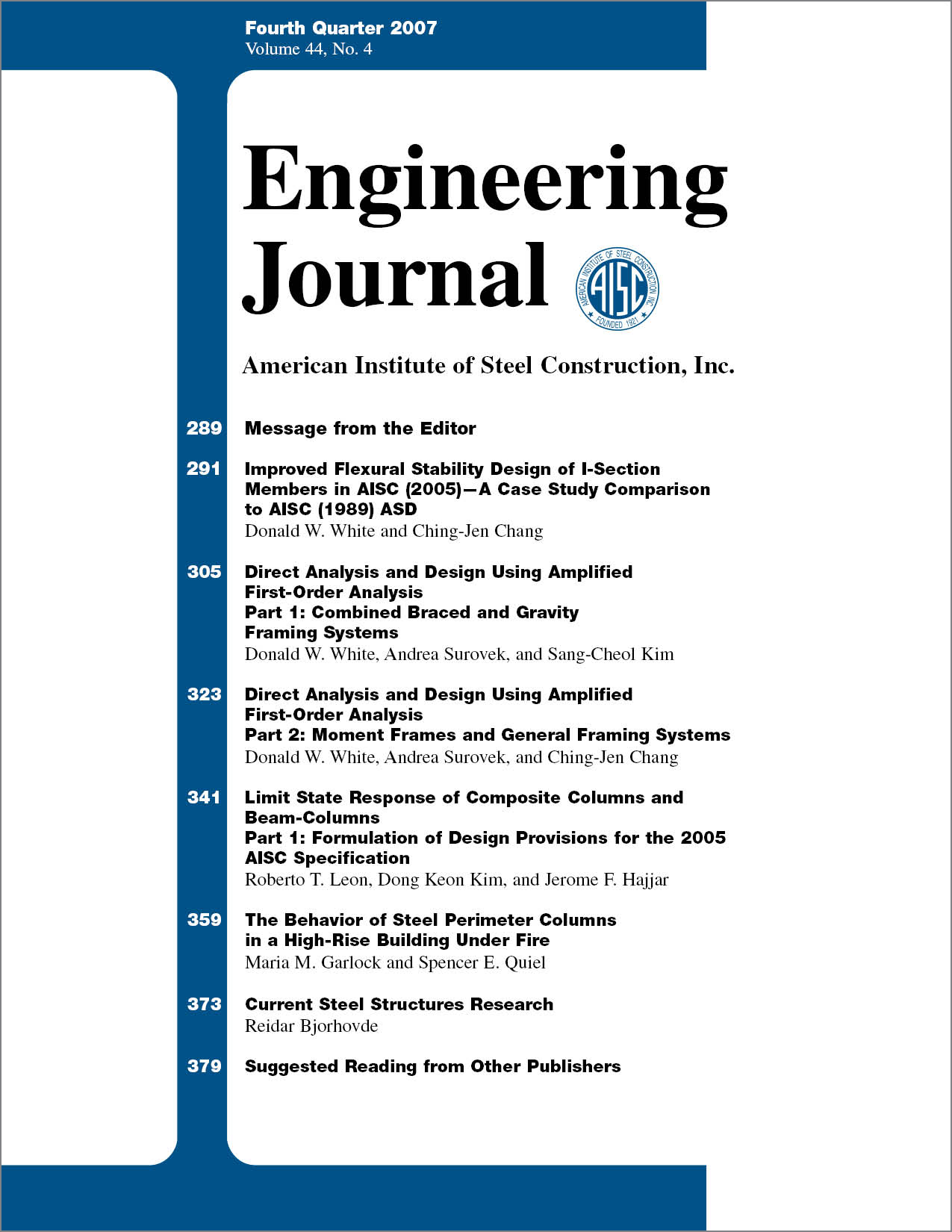 Engineering Journal cover image