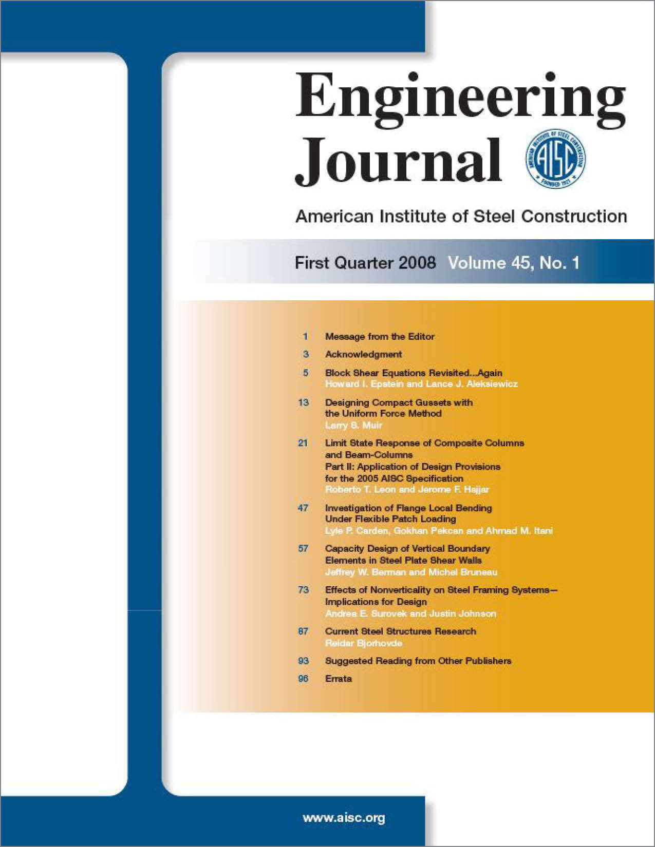 Engineering Journal cover image