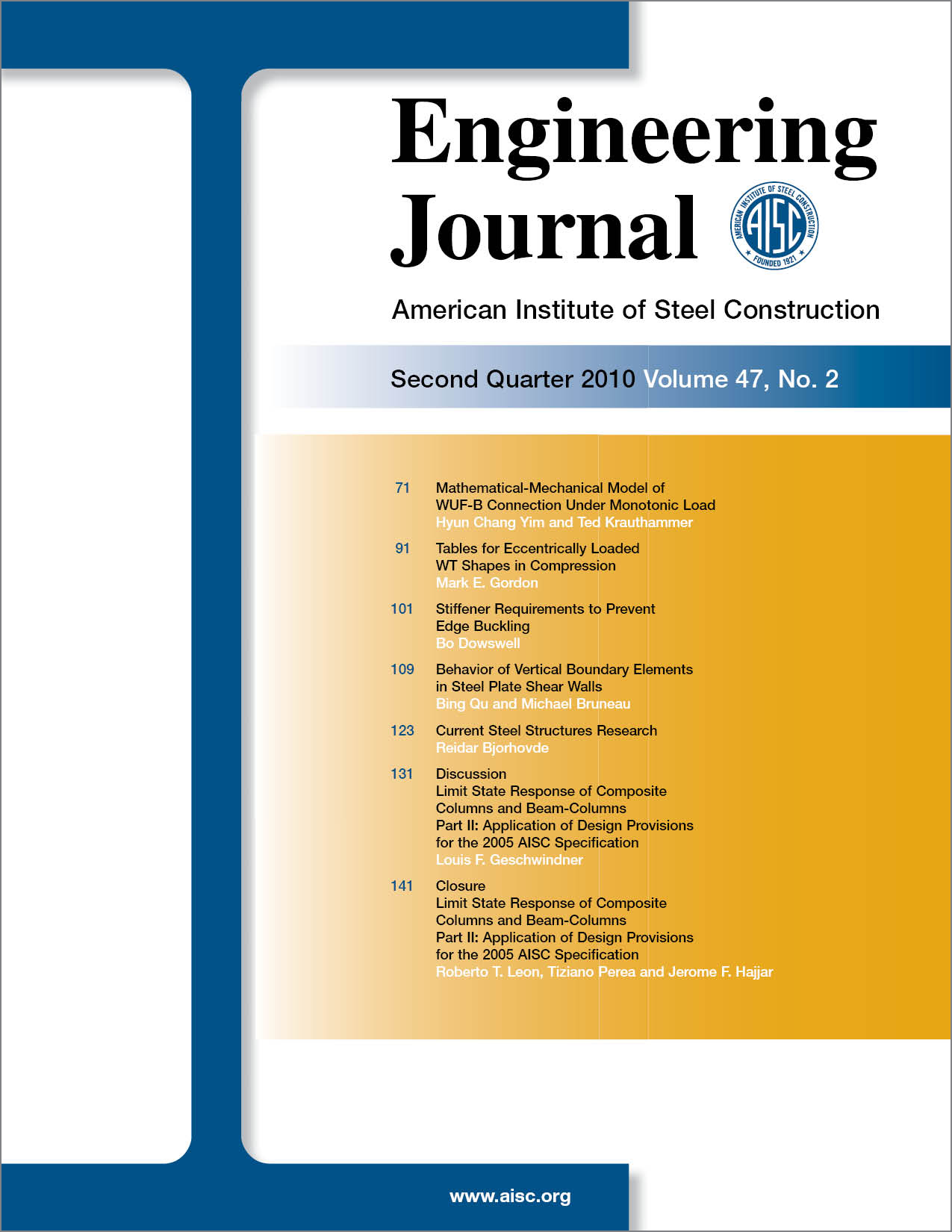 Engineering Journal cover image